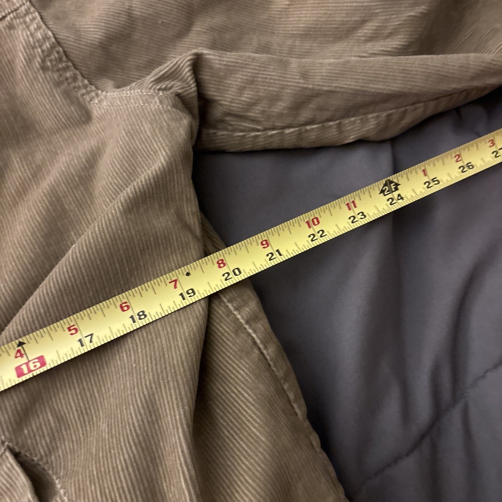 Y2K Billabong Jacket Beige Corduroy Zip Bomber Sherpa Lined Men's Large - Picture 10 of 10